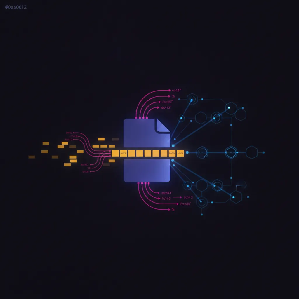 Central indigo agent engine shaped like a working file with amber state tiles stacking across weeks on a horizontal timeline axis, pink exception routes branching to connected system grids, blue cadence beams pulsing on scheduled intervals returning closed-loop markers, amber memory ledger stretching into shadow, dark near-black backdrop